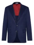 Brunello Cucinelli chalk stripe blazer - Blue