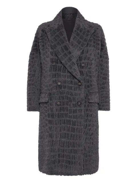 Brunello Cucinelli crocodile-effect coat