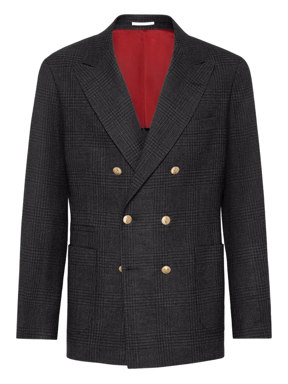 Brunello Cucinelli Blazer met dubbele rij knopen Grijs