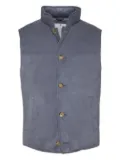 Brunello Cucinelli suede buttoned vest - Blue