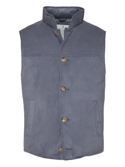 Brunello Cucinelli suede buttoned vest