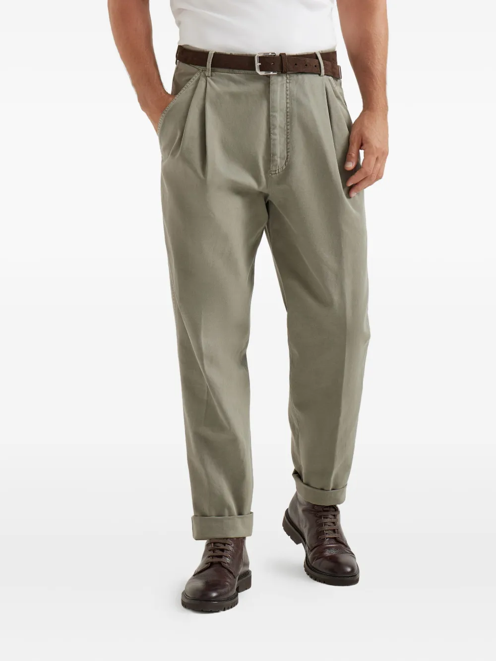 Brunello Cucinelli Straight broek Groen