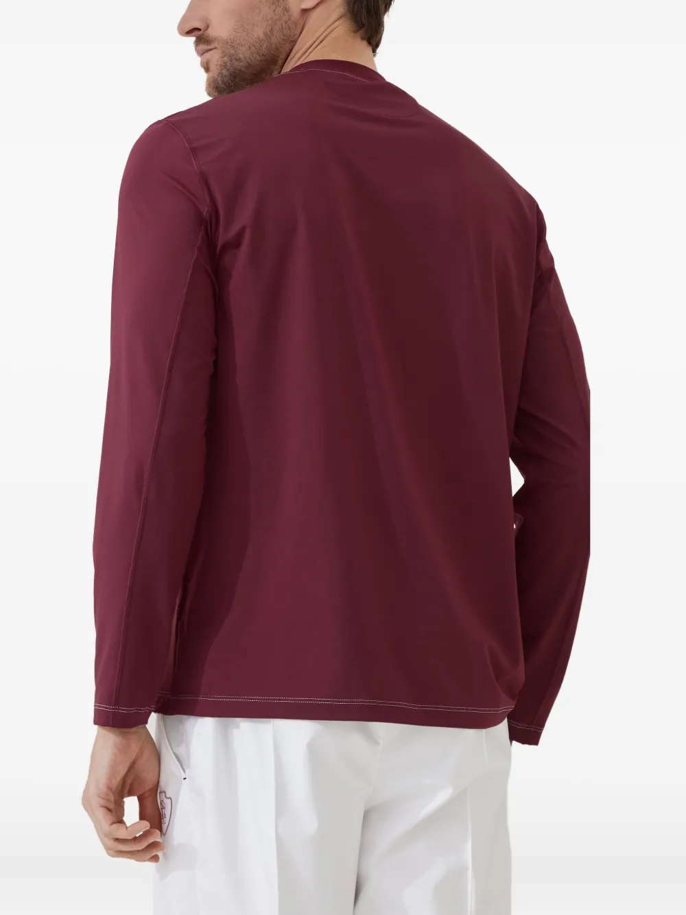 Brunello Cucinelli T-shirt met geborduurd logo Rood