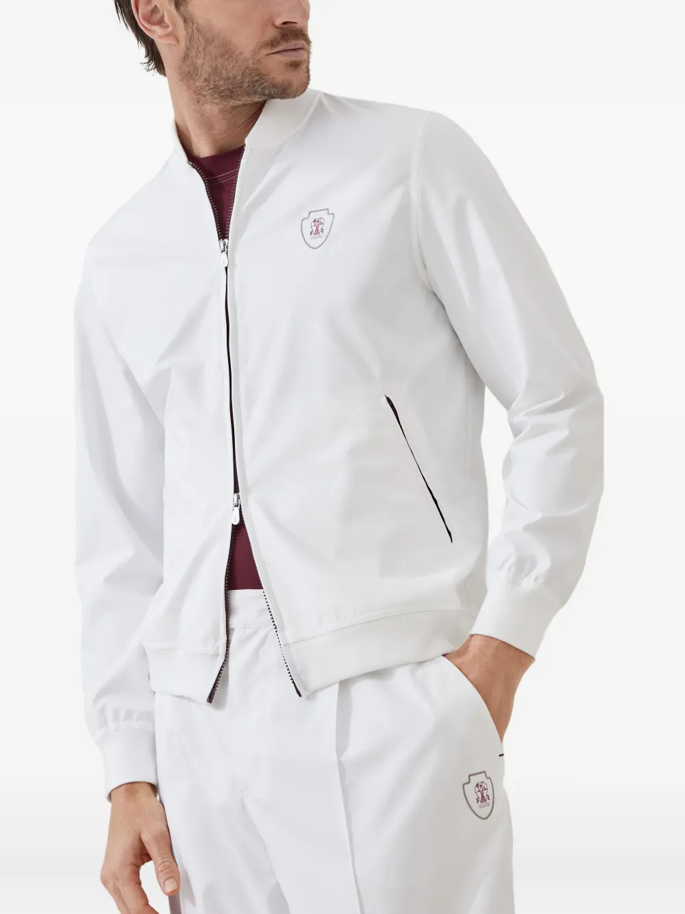 Brunello Cucinelli Jack met logoplakkaat Wit