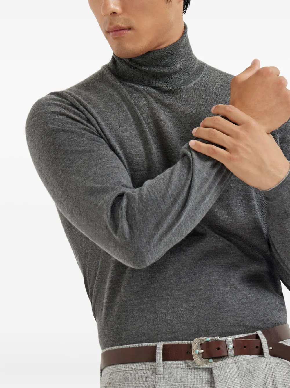 Brunello Cucinelli Top met col Grijs