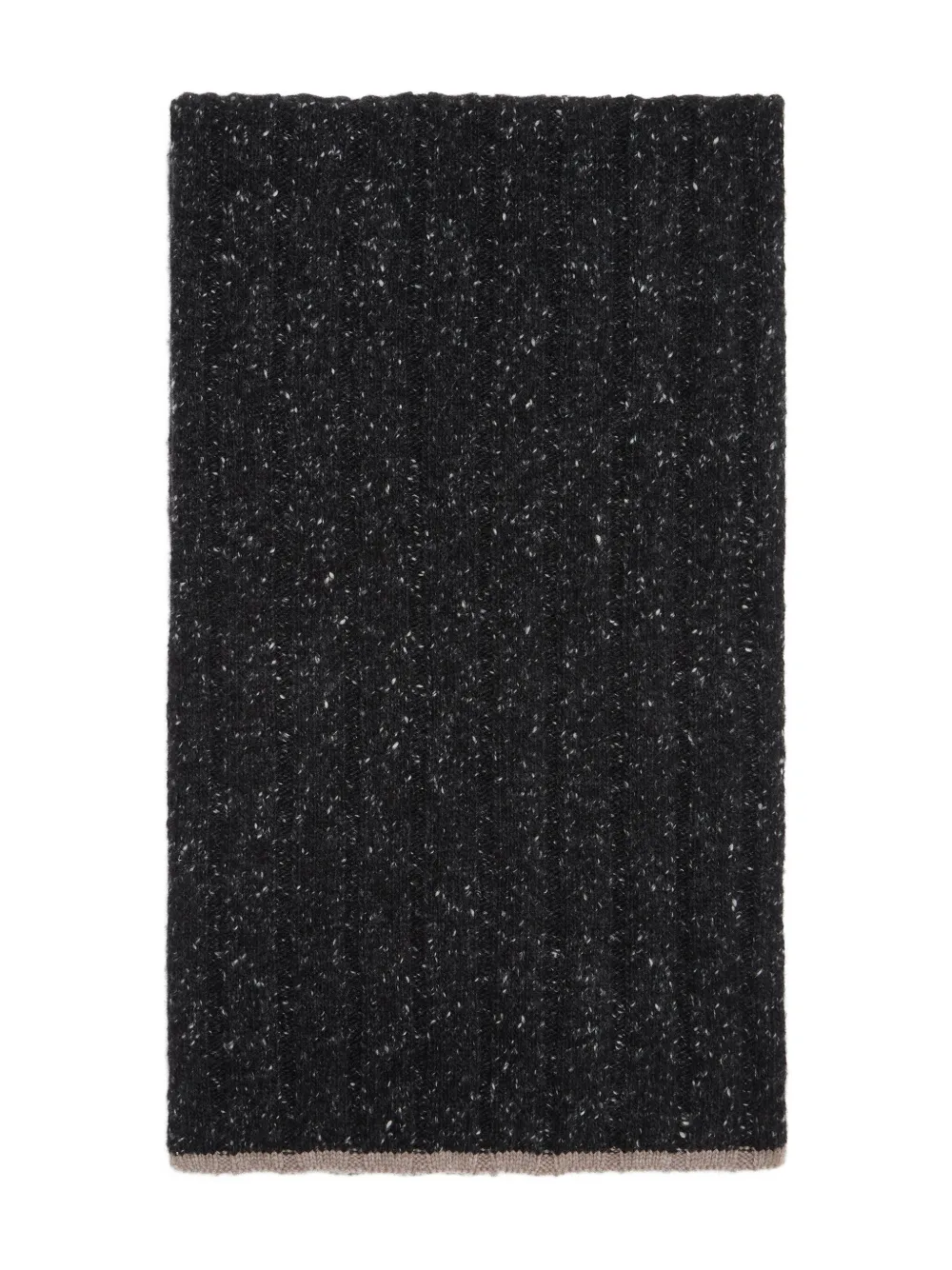 Brunello Cucinelli ribbed cashmere scarf Zwart