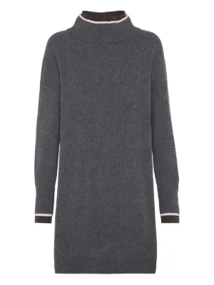 TOTEME Turtleneck Midi Dress | Grey | FARFETCH TOTEME Turtleneck Midi Dress | Grey | FARFETCH