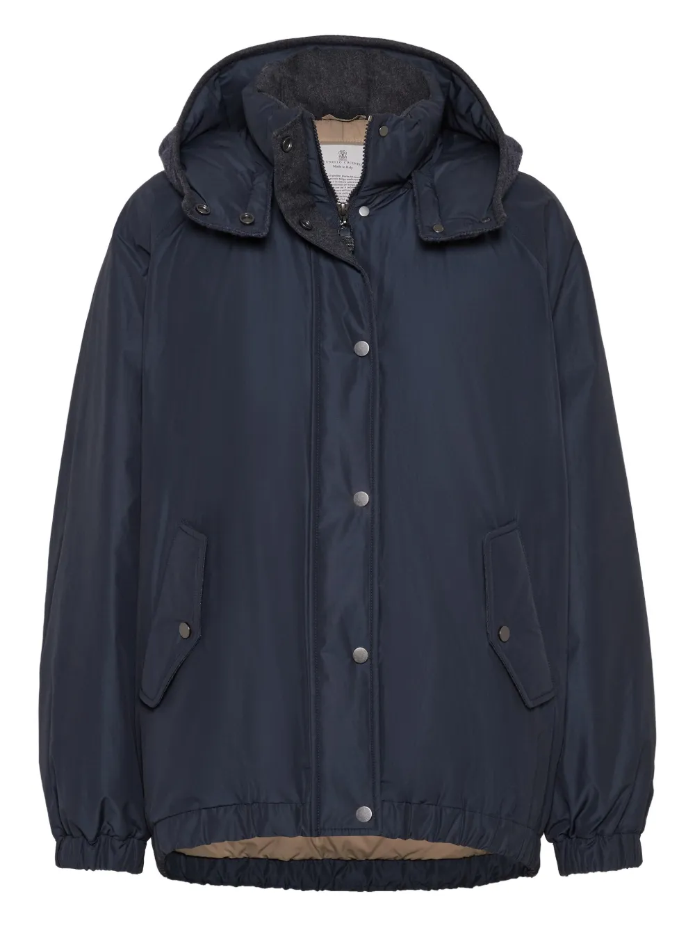Brunello Cucinelli hooded padded jacket Blauw