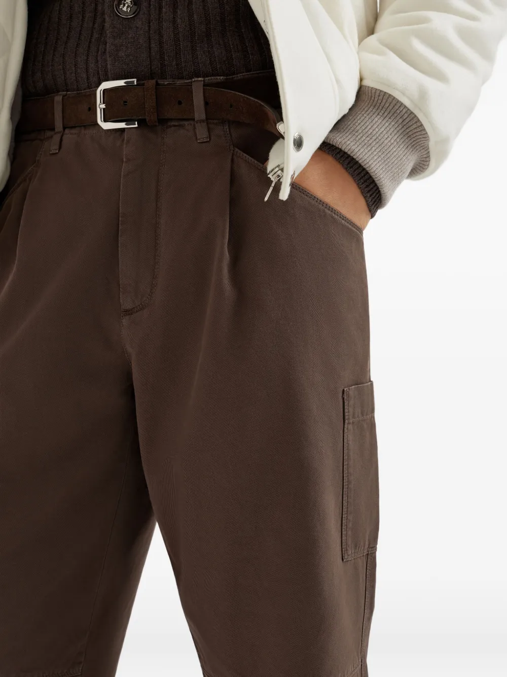 Brunello Cucinelli Straight broek Bruin