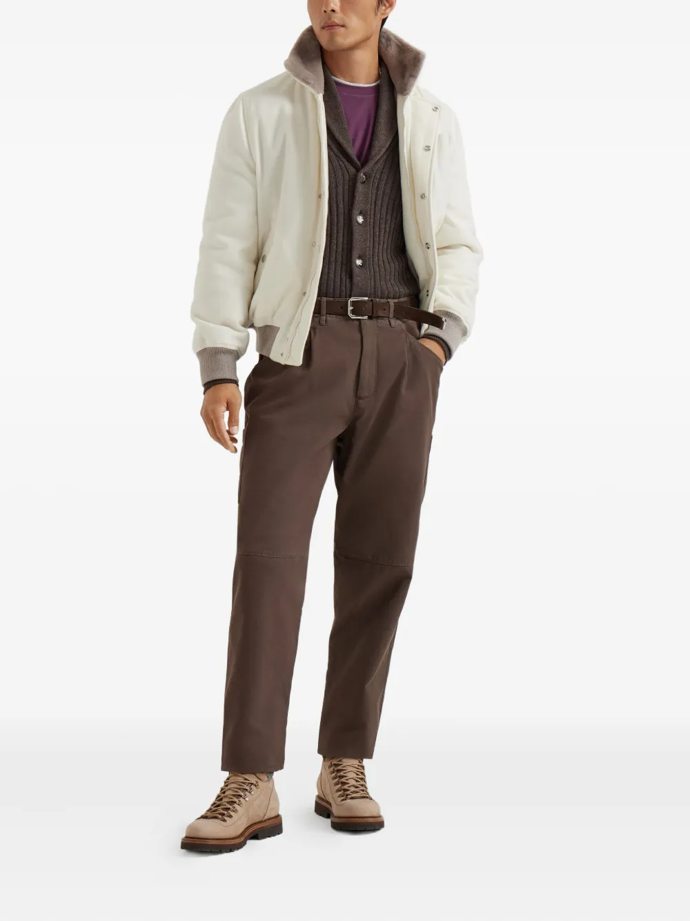 Brunello Cucinelli Straight broek Bruin