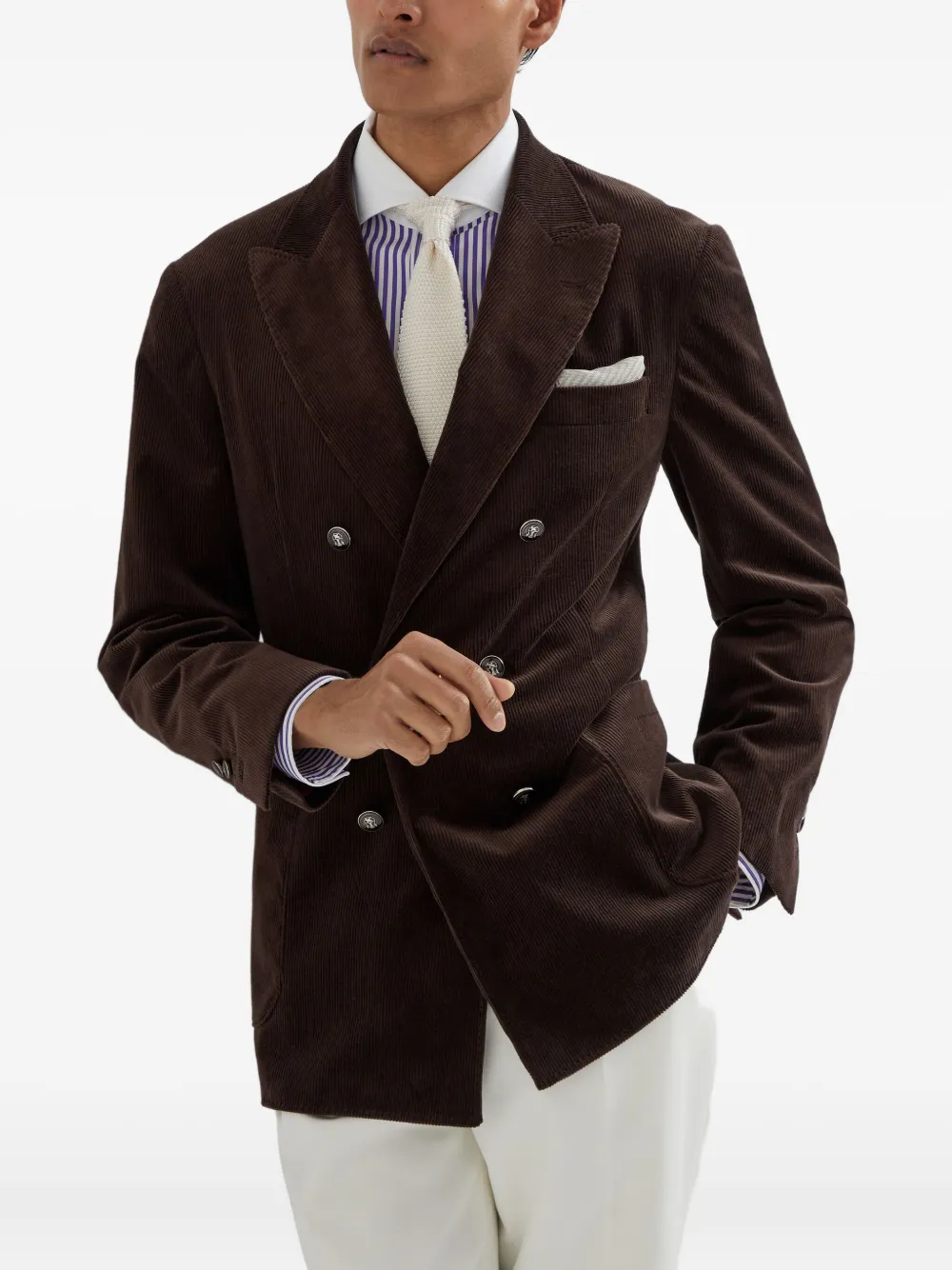 Brunello Cucinelli Gestreept overhemd Blauw