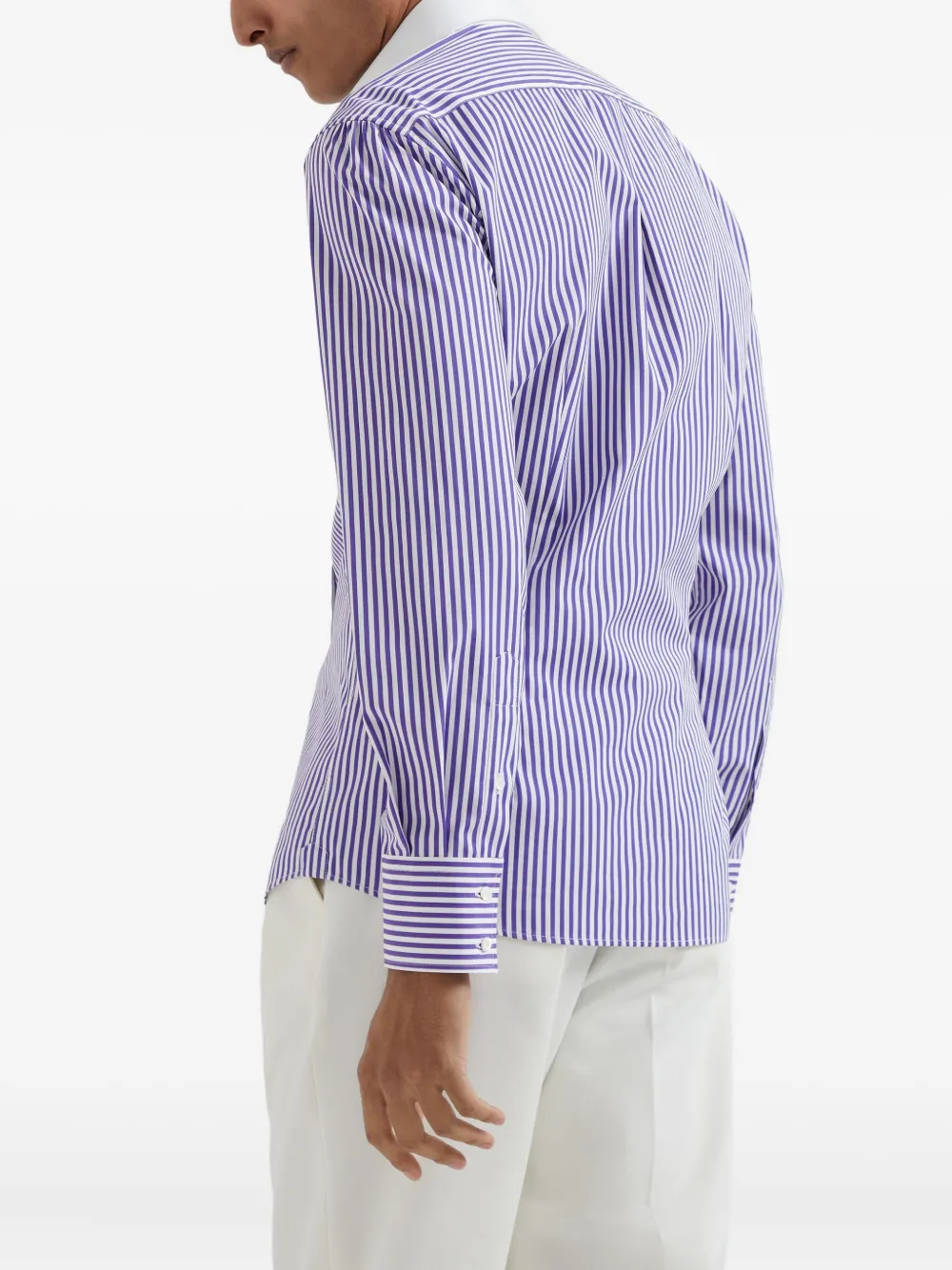Brunello Cucinelli Gestreept overhemd Blauw