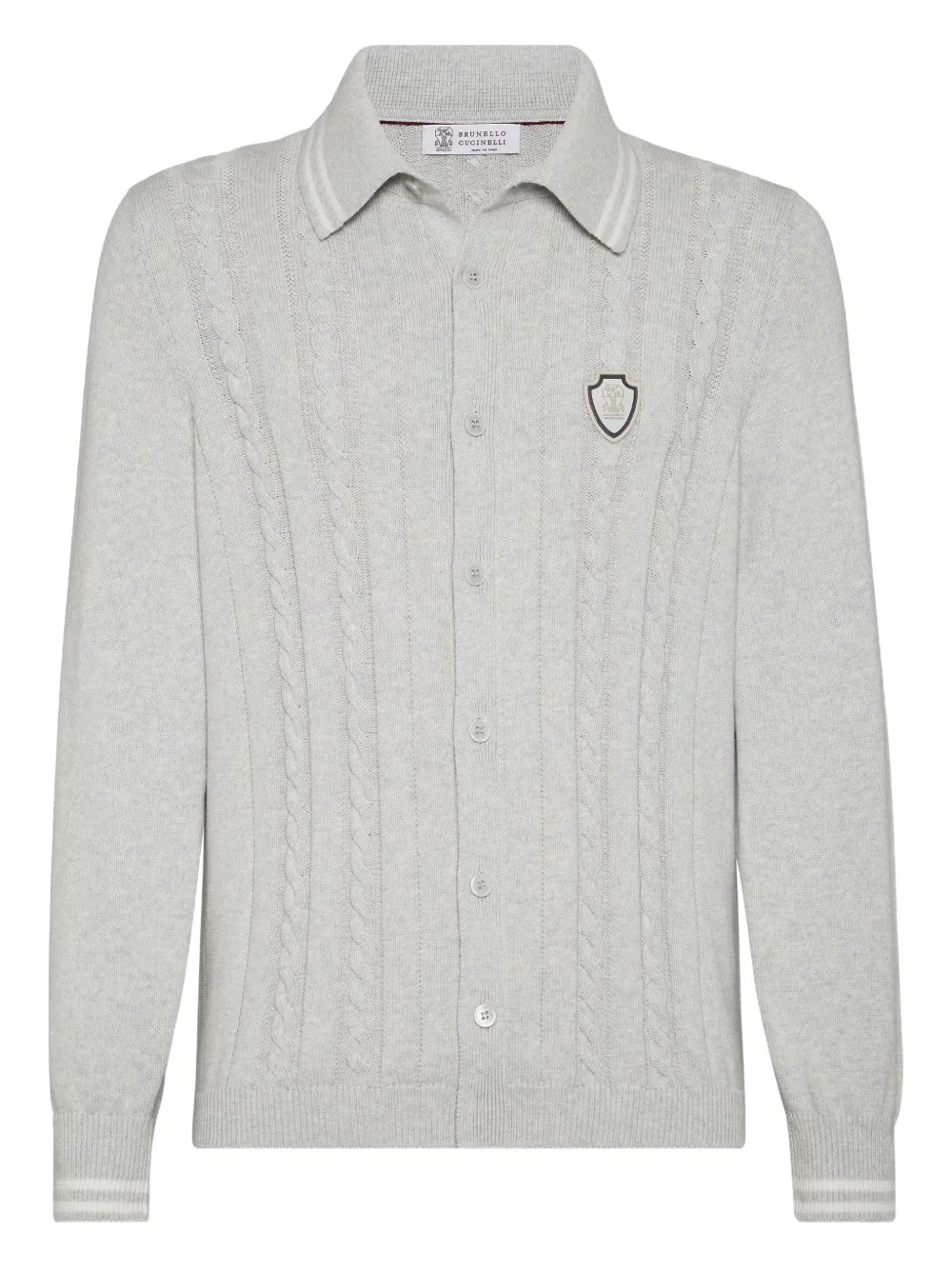 Brunello Cucinelli Kabelgebreid vest Grijs