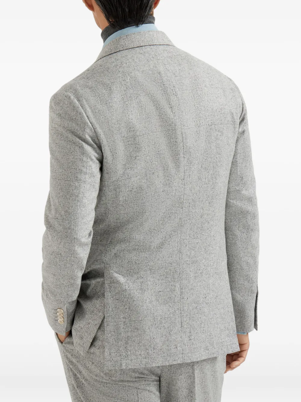 Brunello Cucinelli Blazer met drie knopen Grijs