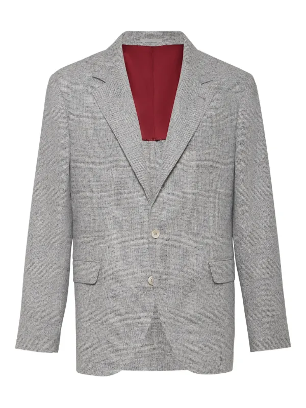 【送料&関税込】Brunello Cucinelli 3-button Jacket Unlined I Brunello Cucinelli three-button patch-pocket Blazer | Blue