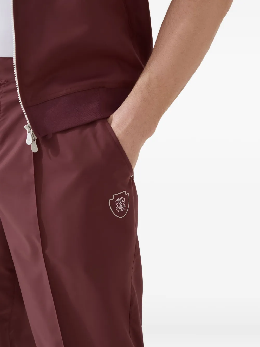 Brunello Cucinelli Trainingsbroek met logoprint Rood