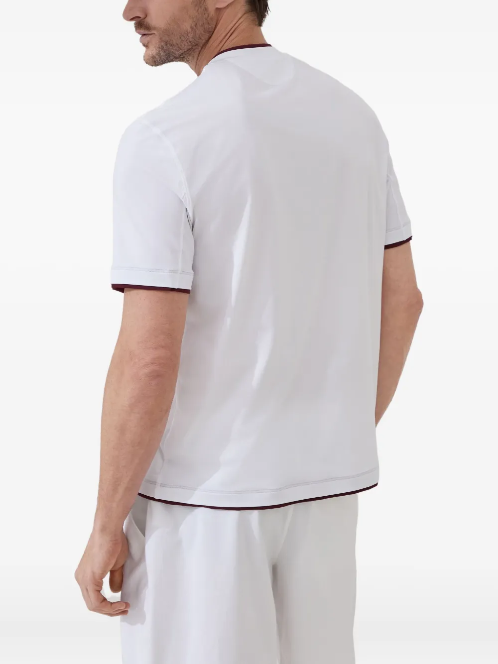 Brunello Cucinelli T-shirt met logoplakkaat Wit
