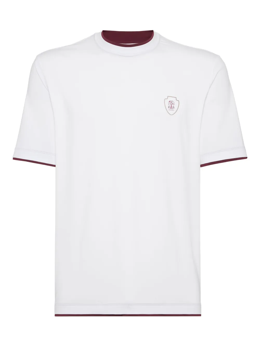 Brunello Cucinelli T-shirt met logoplakkaat Wit