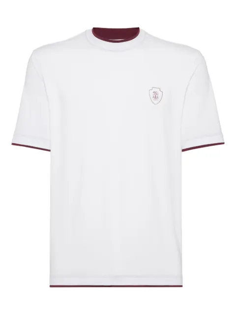 Brunello Cucinelli logo-plaque crew-neck T-shirt