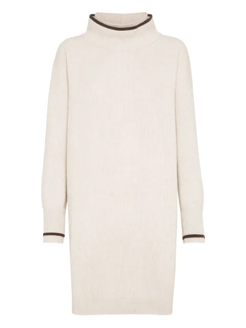 Brunello Cucinelli ribbed high-neck dress