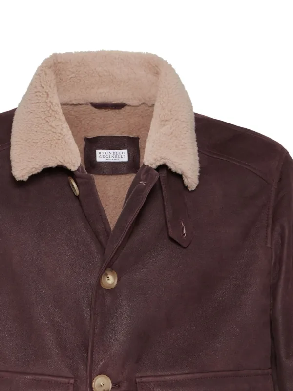 BRUNELLO CUCINELLI ブラウンレザージャケット Brunello Cucinelli レザージャケット | ブラウン | FARFETCH JP