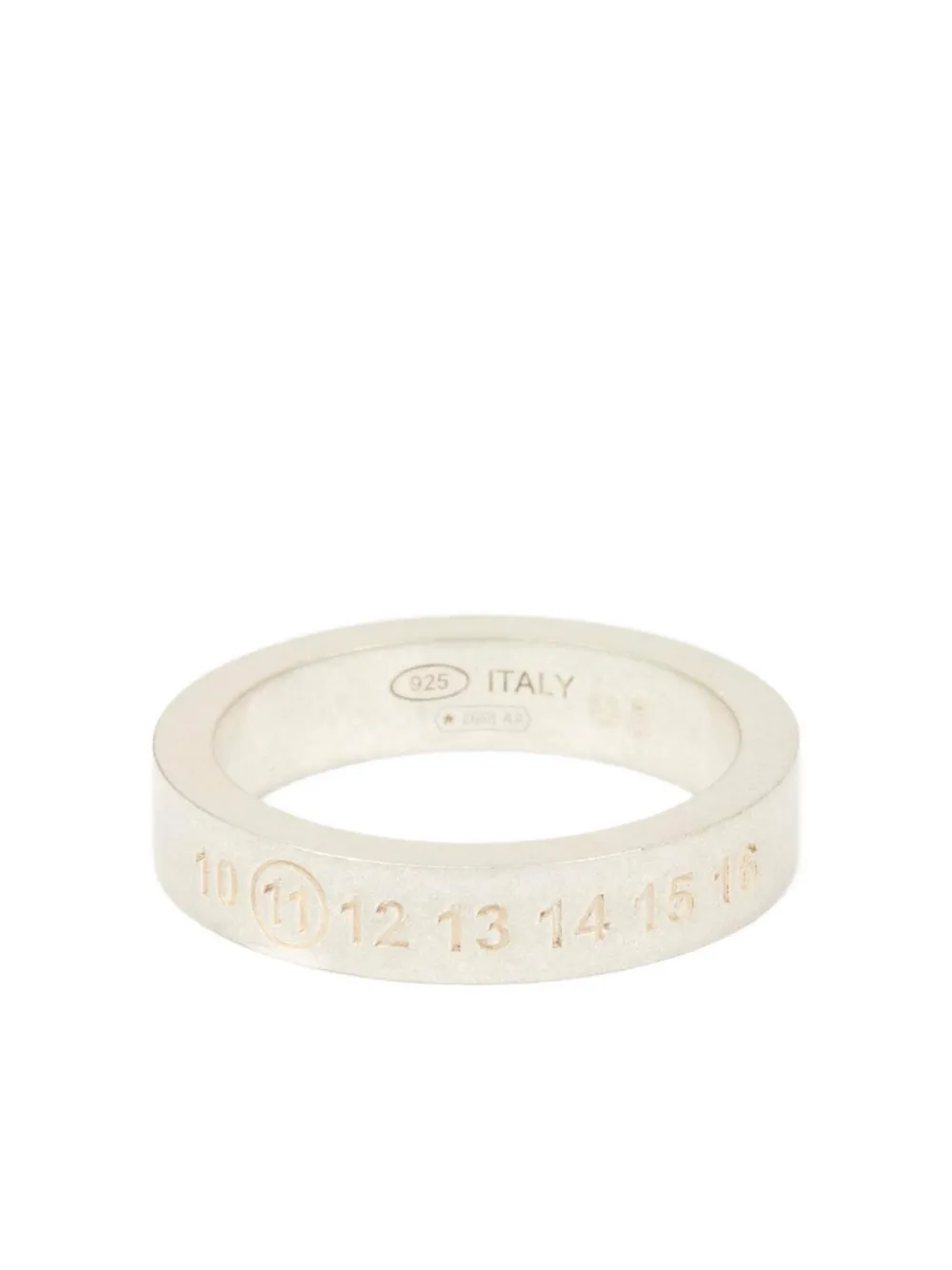 Maison Margiela Anello inciso - Argento