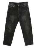 Enfants Riches Déprimés paint-splatter distressed jeans - Black