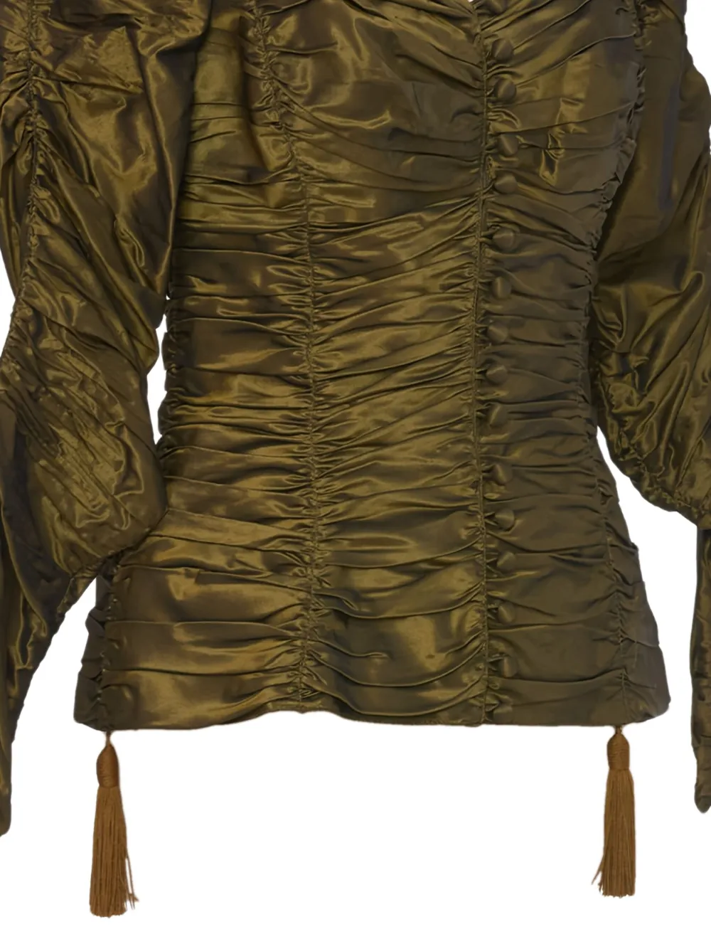  Lolitta Pre-owned Lempicka Draped Silk Top - Green 