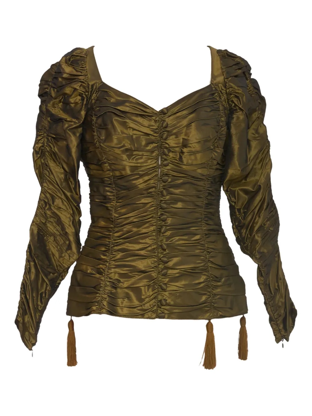 Lolitta Pre-Owned Lempicka draped silk top | Green | Image 1
