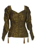 Lolitta Pre-Owned Lempicka draped silk top - Green