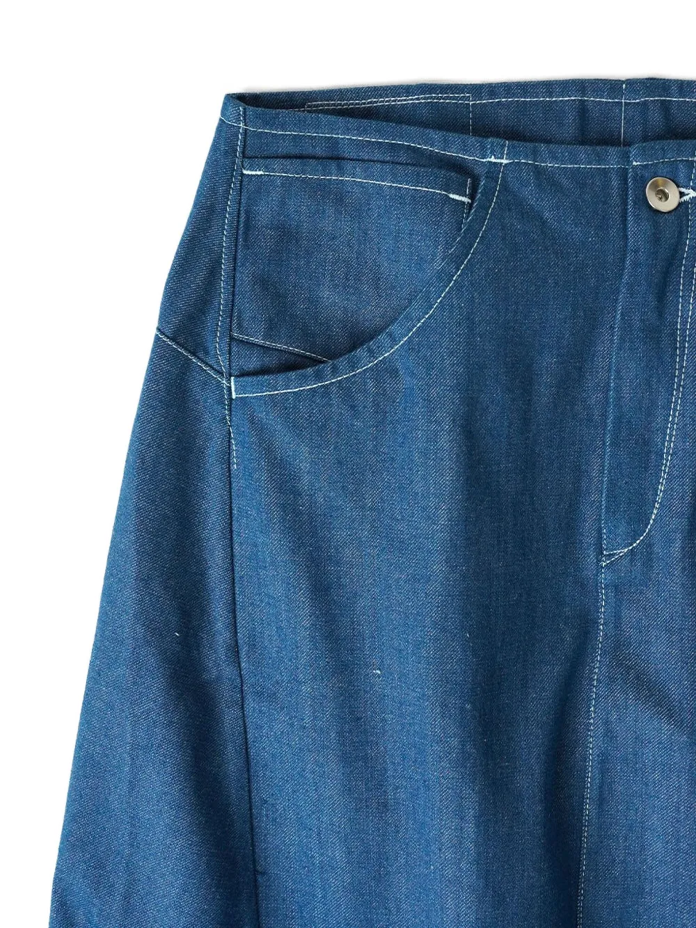 Story Mfg. Pocketed A-line Skirt In Blue