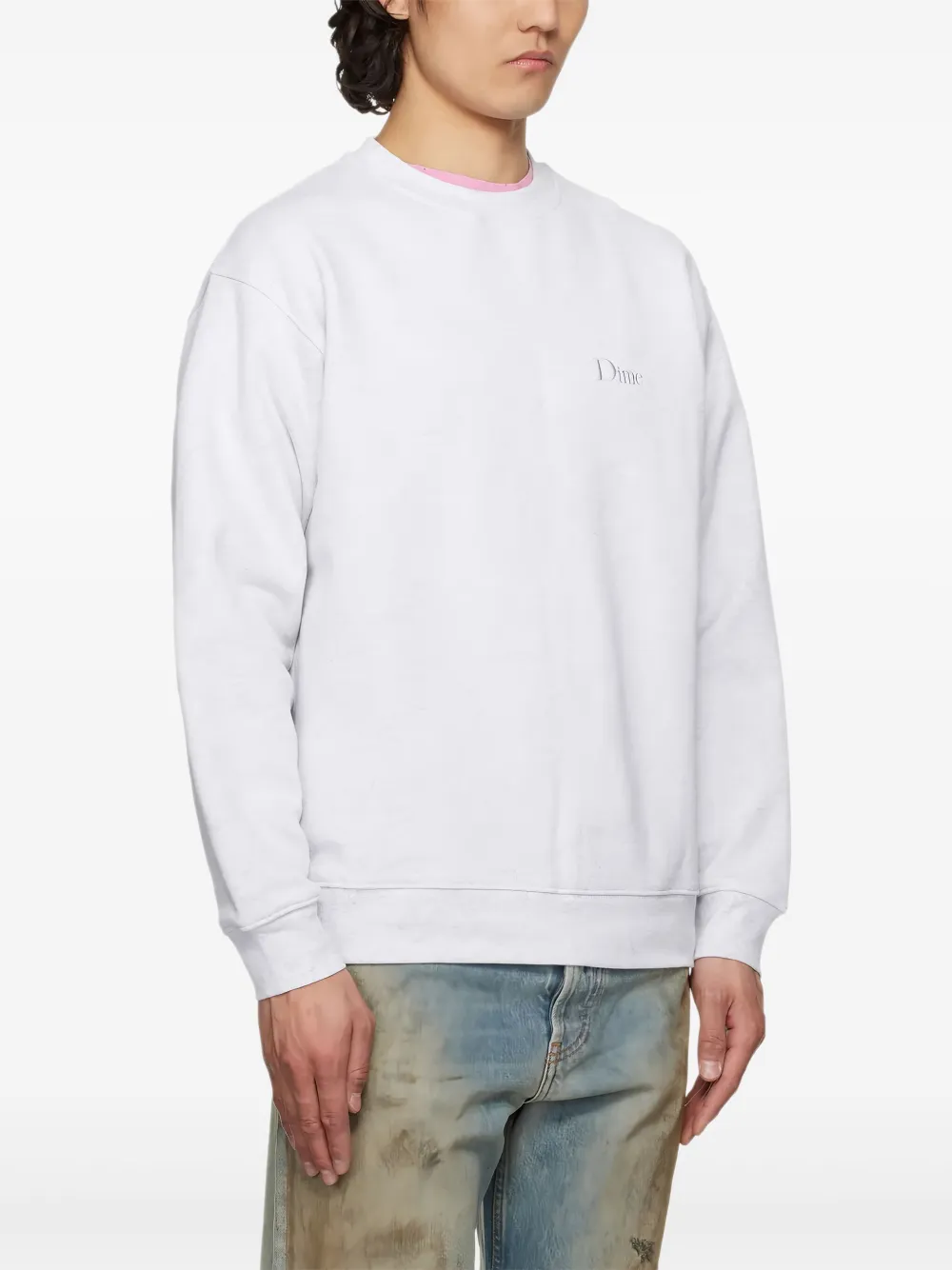 dime small-logo crew-neck sweatshirt | Grey | Image 1
