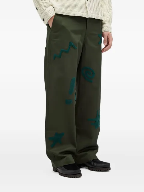 Brain Dead chenille-embroidered trousers