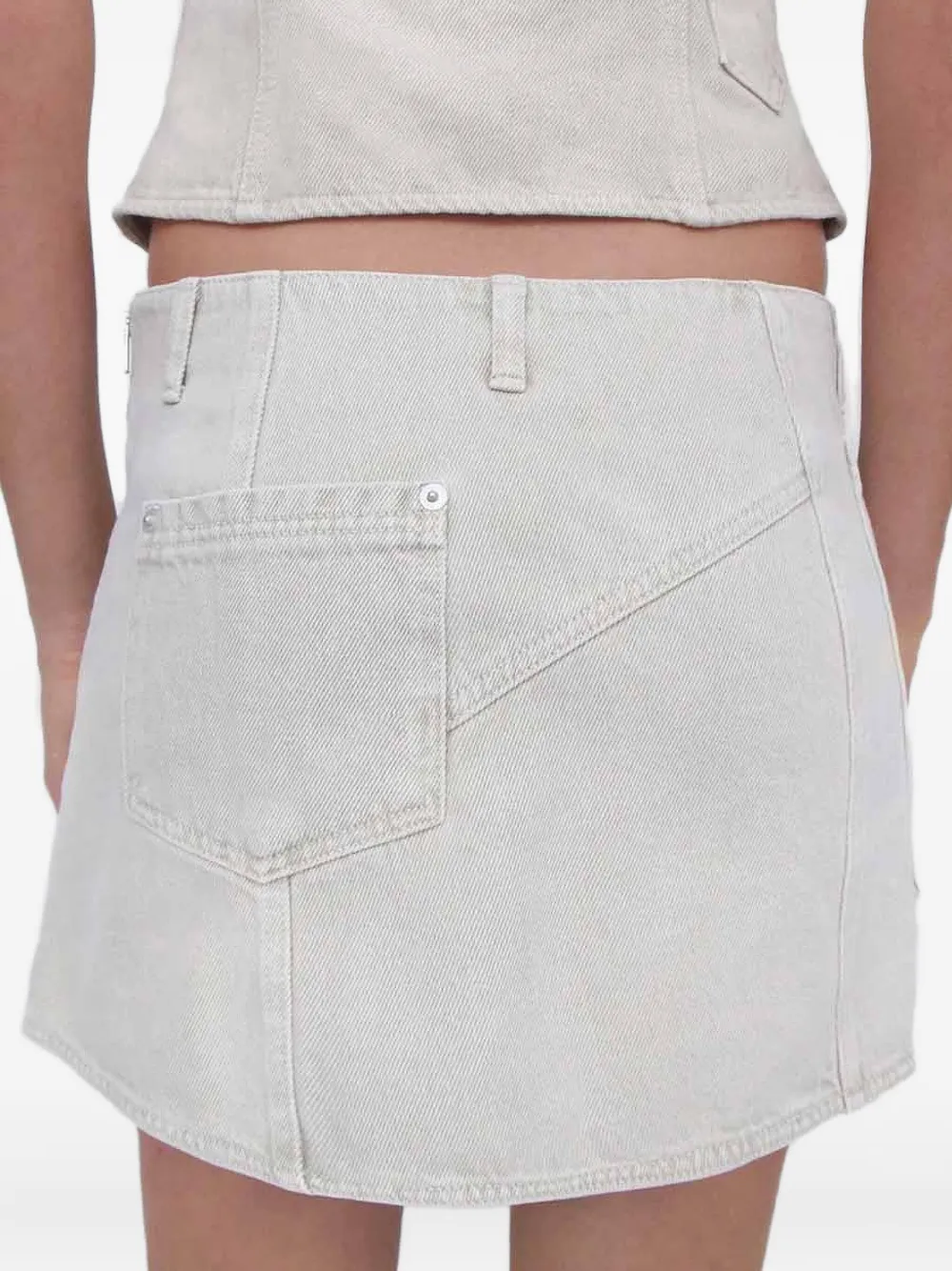 Gimaguas Beverly Denim Skirt In Neutral