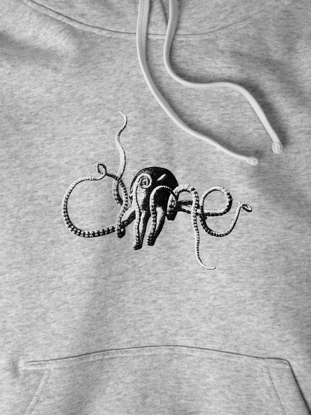 Dime Octopus-print Hoodie In Gray