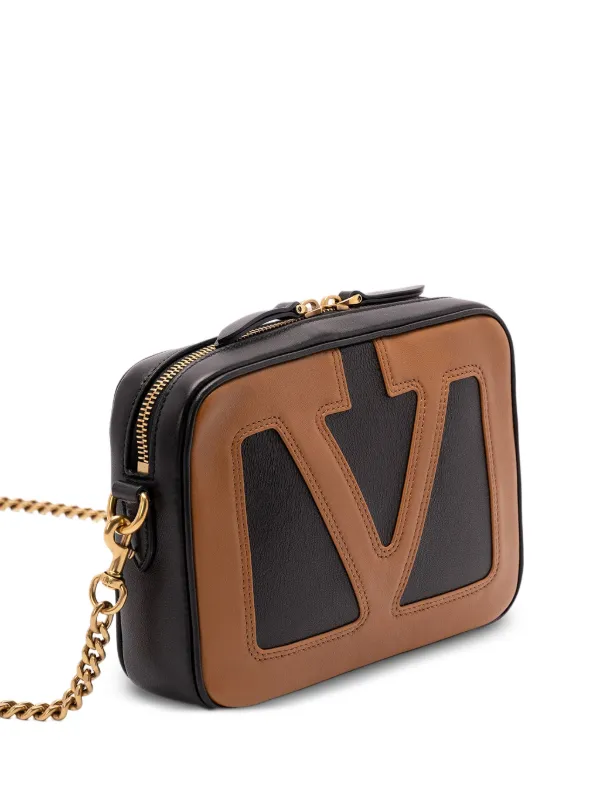 Valentino Garavani Viva Superstar v Logo Shoulder Bag | Black