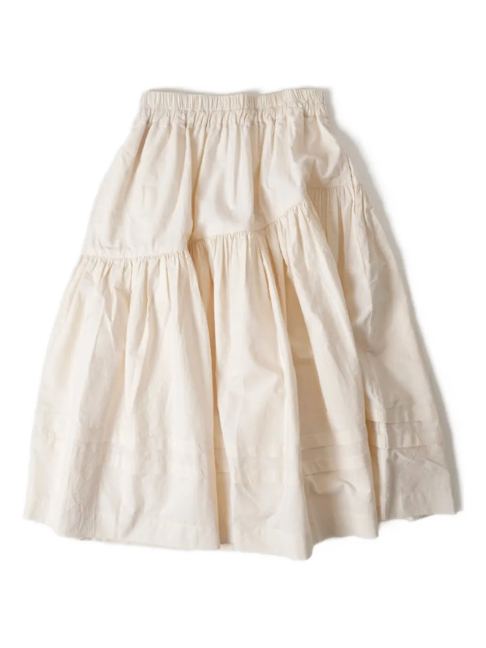 Story Mfg. Elasticated-waist Tiered A-line Skirt In Neutral