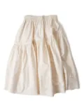 STORY mfg. elasticated-waist tiered A-line skirt - Neutrals