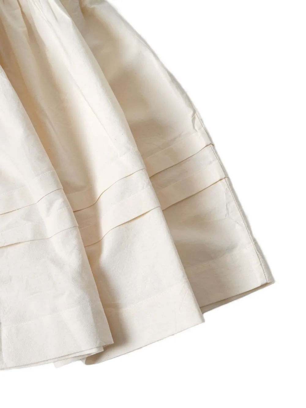 STORY mfg. Rok met A-lijn en elastische taille Beige