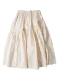 STORY mfg. elasticated-waist tiered A-line skirt - Neutrals