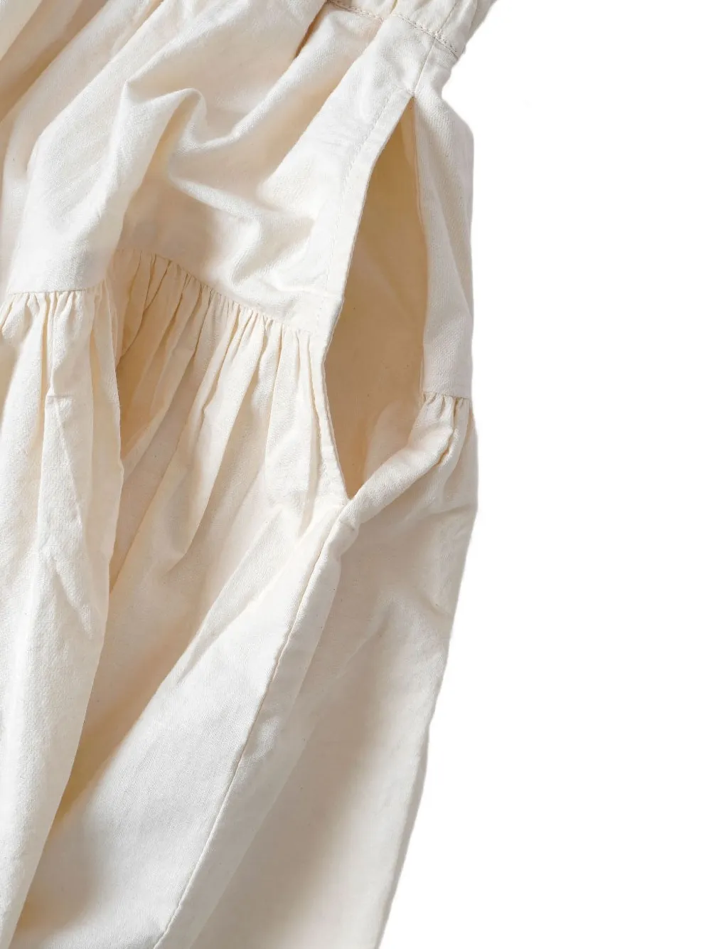 STORY mfg. Rok met A-lijn en elastische taille Beige