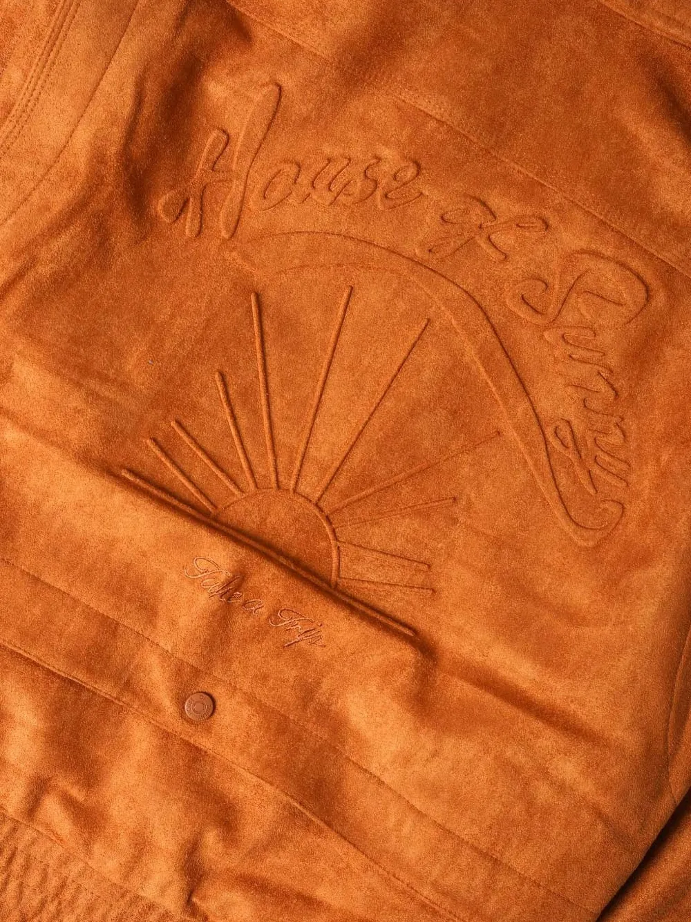 House Of Sunny Embossed Jacket In Brown