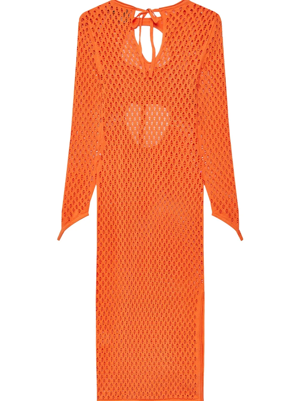 House of Sunny Gebreide jurk met uitgesneden details - Oranje
