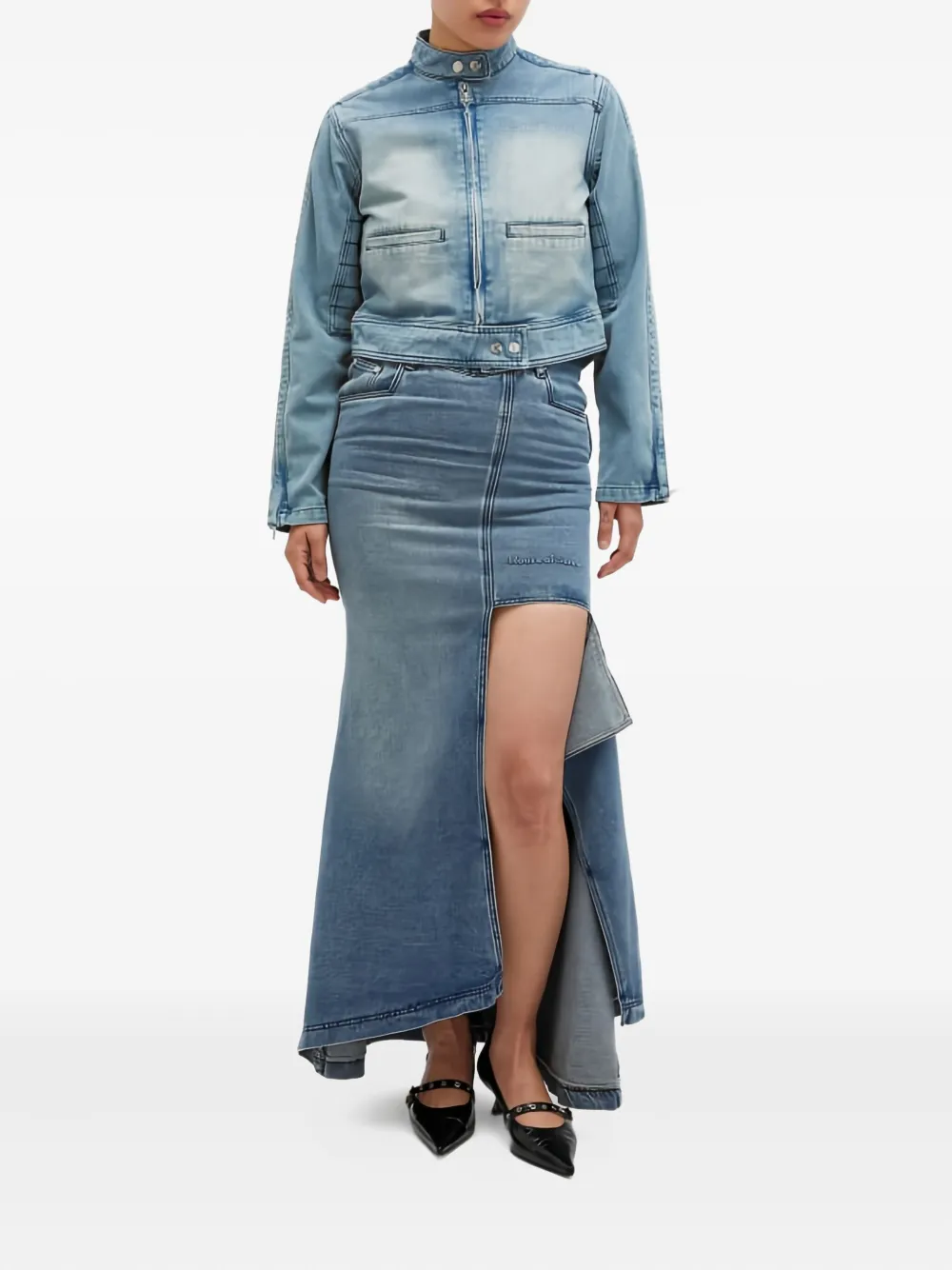 House of Sunny asymmetric fishtail denim skirt | Asymmetric & Draped Skirts | Image 2