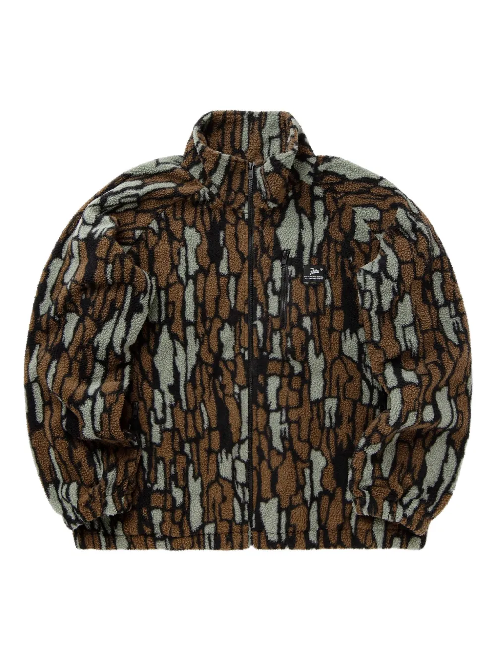Patta Fleece Bark-print Jacket In Multi