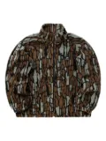 PATTA fleece bark-print jacket - Black