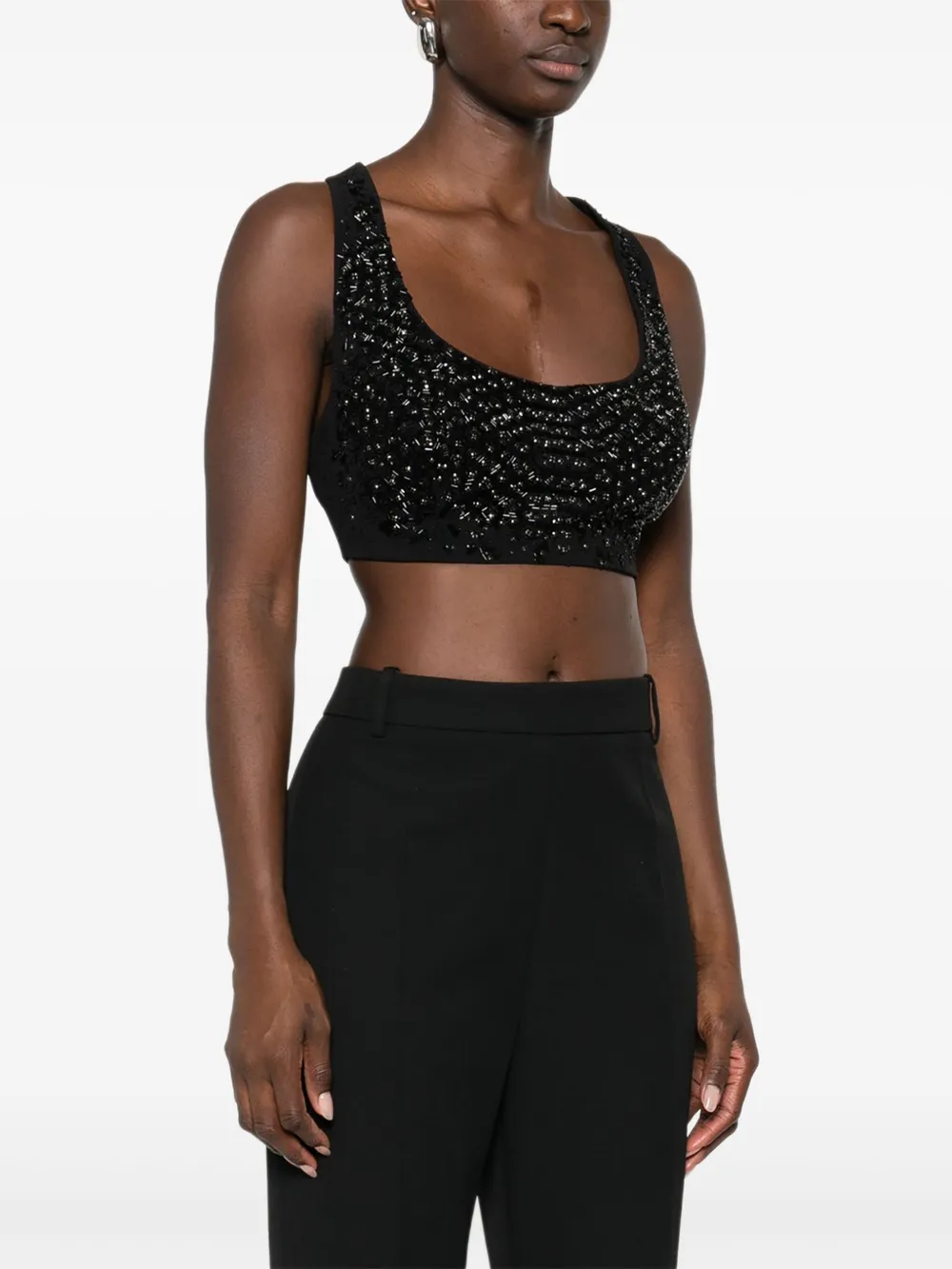 Elisabetta Franchi Verfraaide top Zwart