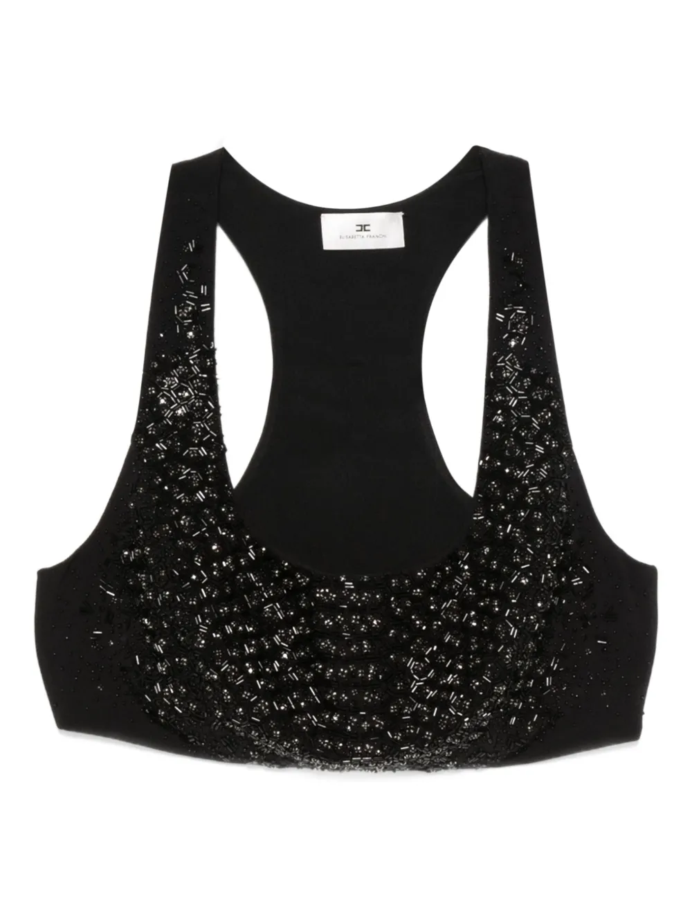 Elisabetta Franchi top corto con detalles | negro | Image 1