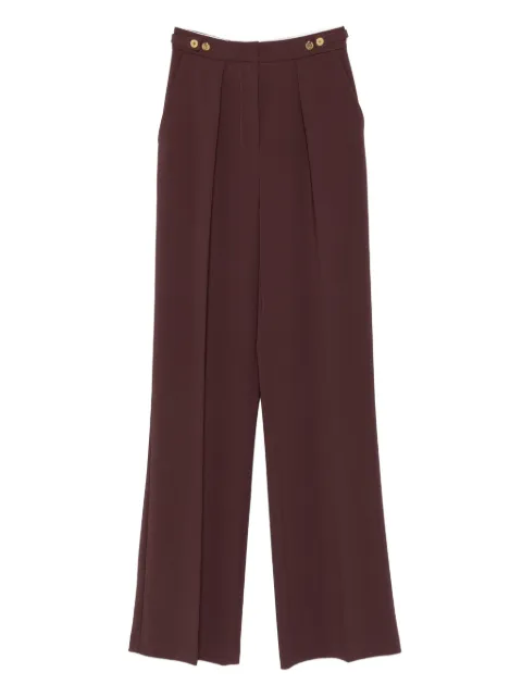 Elisabetta Franchi pleated button-detailing straight trousers