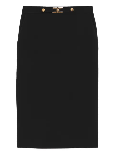 Elisabetta Franchi jewel logo midi skirt